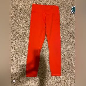 red fabletics leggings